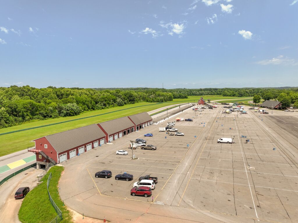 drone photo of the north paddock at vir