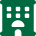 green hotel/building icon