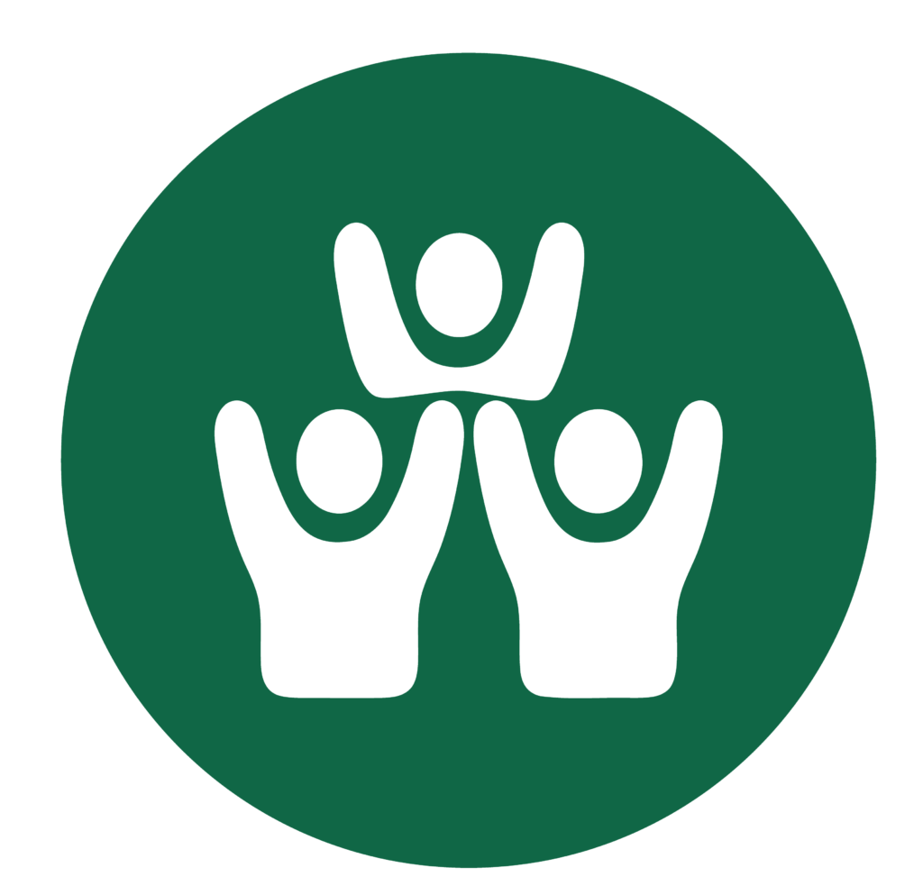 solid green team icon in a circle