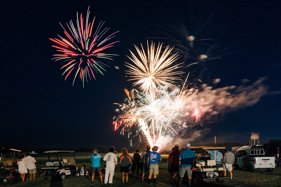 fireworks show at Virginia International Raceway