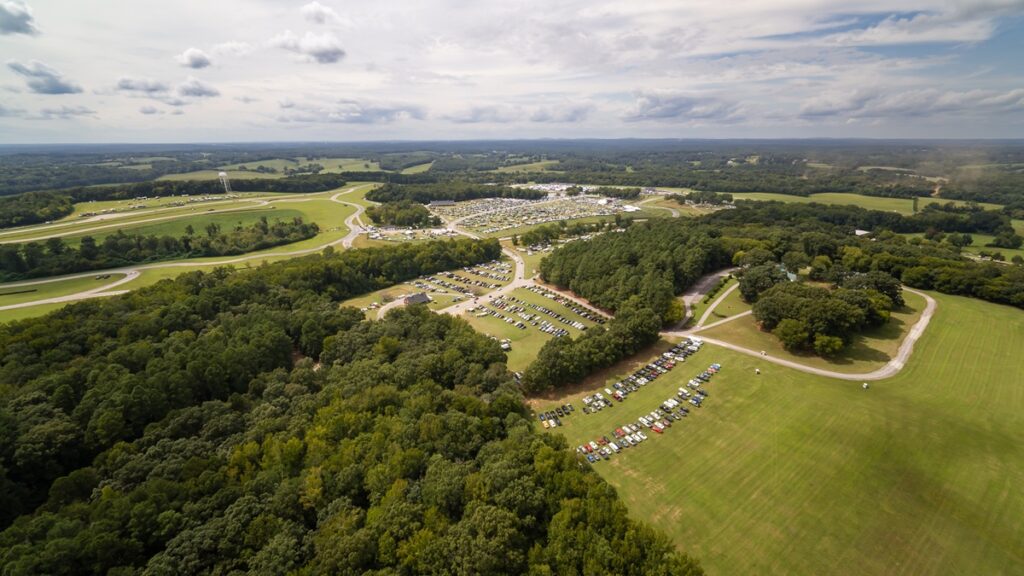 Green field overflow parking event expansion at the grounds at VIR