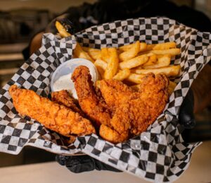 Pagoda GRill Chicken Tenders and FRies Hot Delicious Food