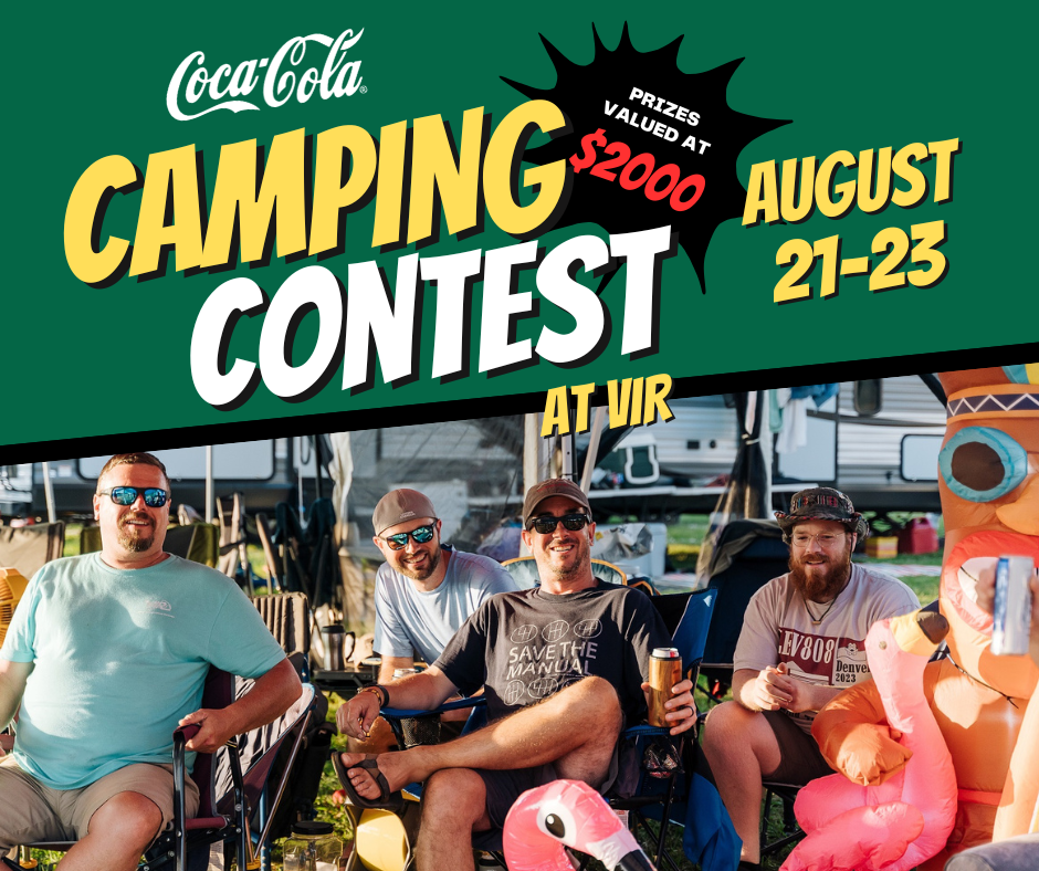 Coca cola Camping contest graphic August 21-23 2026
